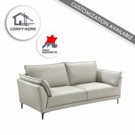 Pluto 3-seats Leather Sofa